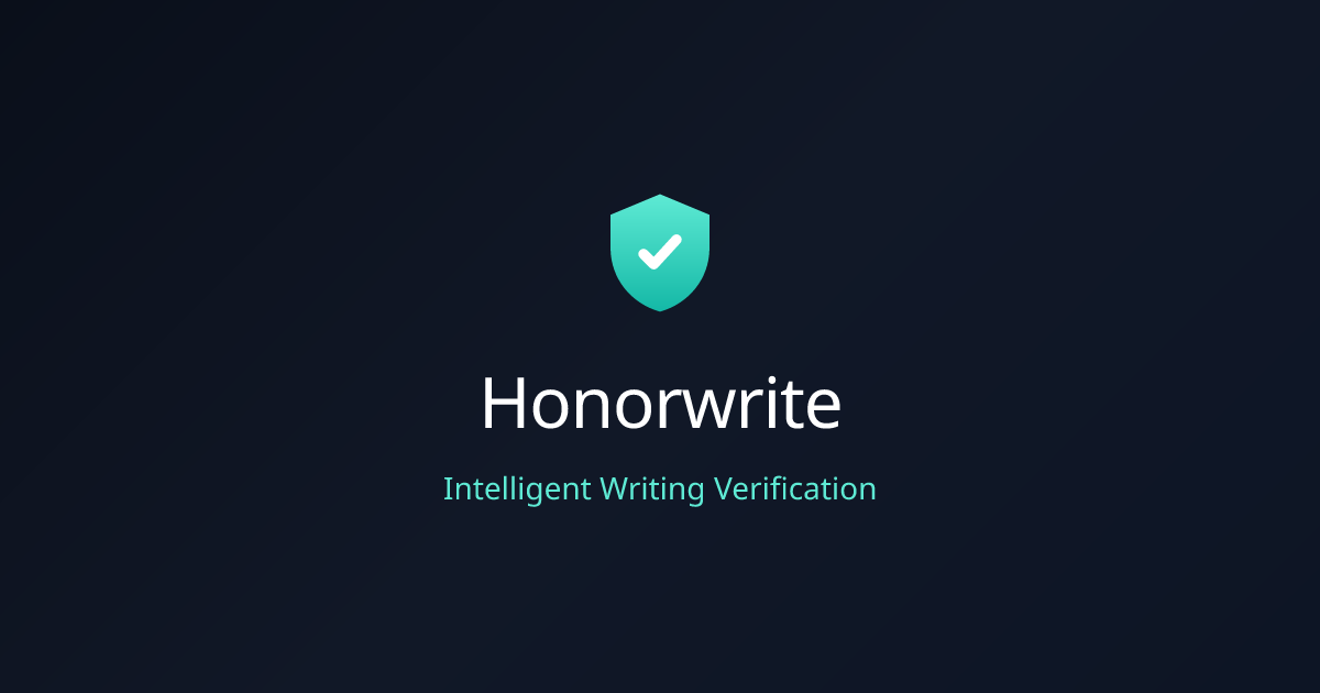 Honorwrite — Intelligent Writing Verification